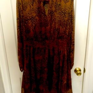 Cheetah fit and flare dress